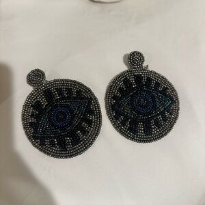 Evil eye beaded earrings